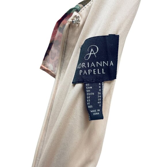 Adrianna Papell Womens Midi Ruffled Sleeveless Dress Size 4 Floral Pattern - Picture 3 of 11